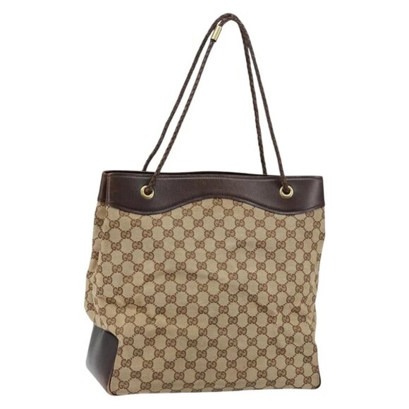 GUCCI GG Canvas Tote Bag Beige Auth - Picture 1 of 16